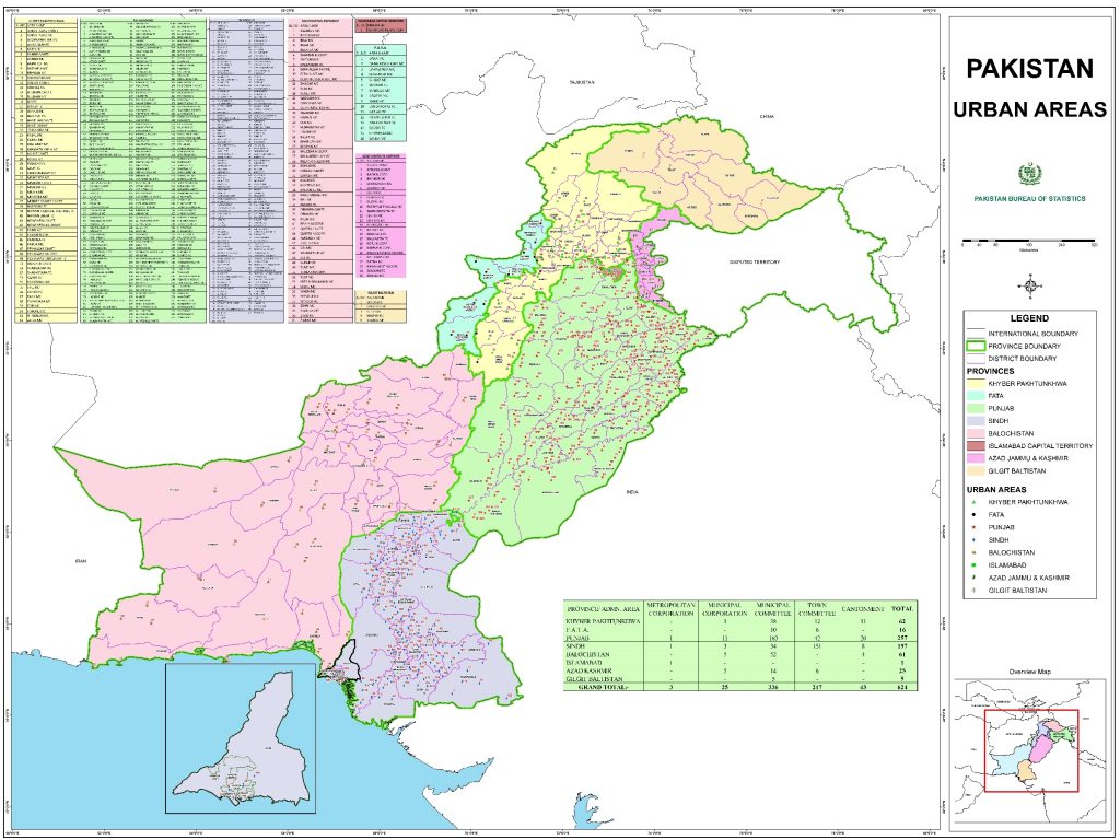 Urban Areas in Pakistan  Pakistan GIS